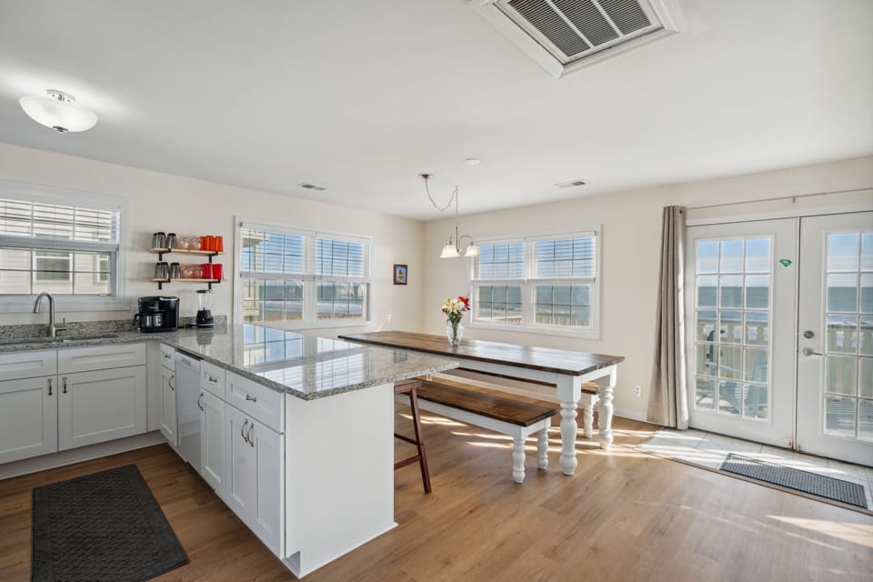Kitchen, Dining Area, Back Deck Access