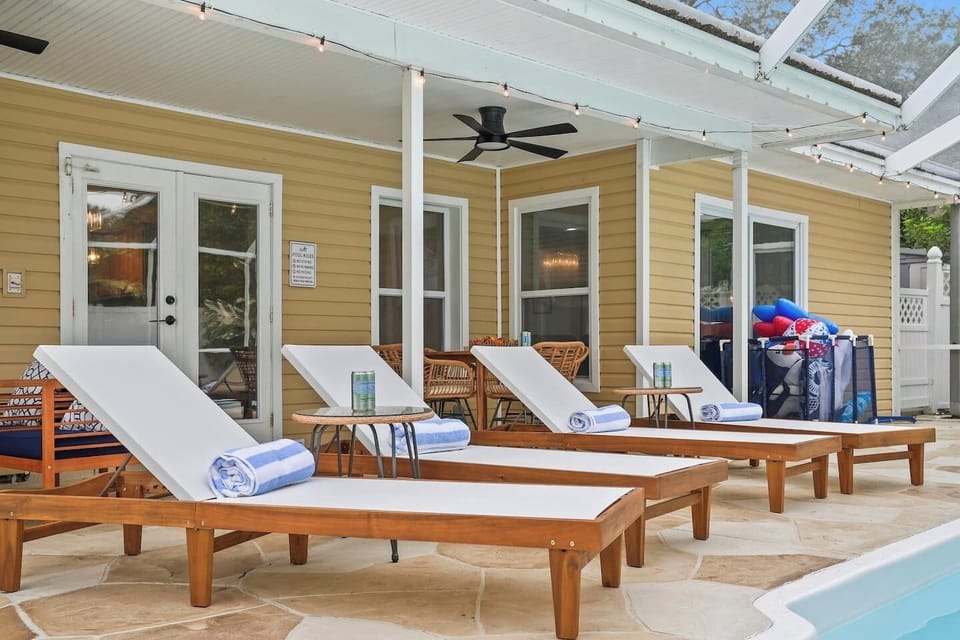 Stretch out on the loungers by the heated saltwater pool, with shaded spots to cool off and sunny seating to soak up the Florida warmth