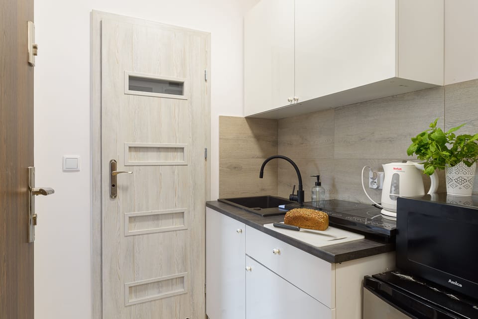 Comfort Apartment | Shared kitchen | Mini-fridge, microwave, stovetop, electric kettle