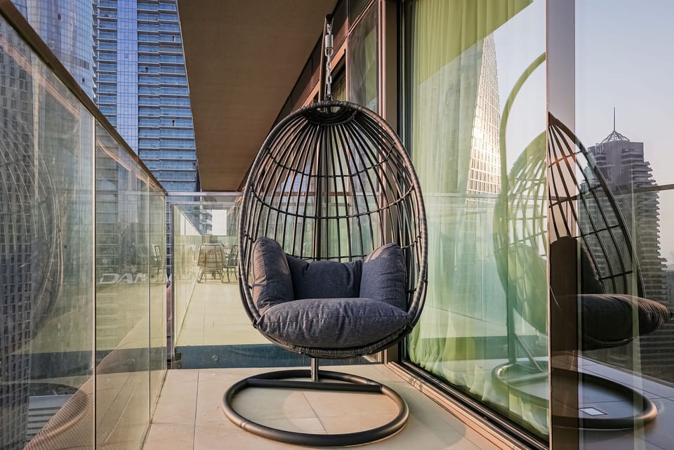 Exclusive Apartment, 2 Bedrooms, Balcony, Marina View | Balcony