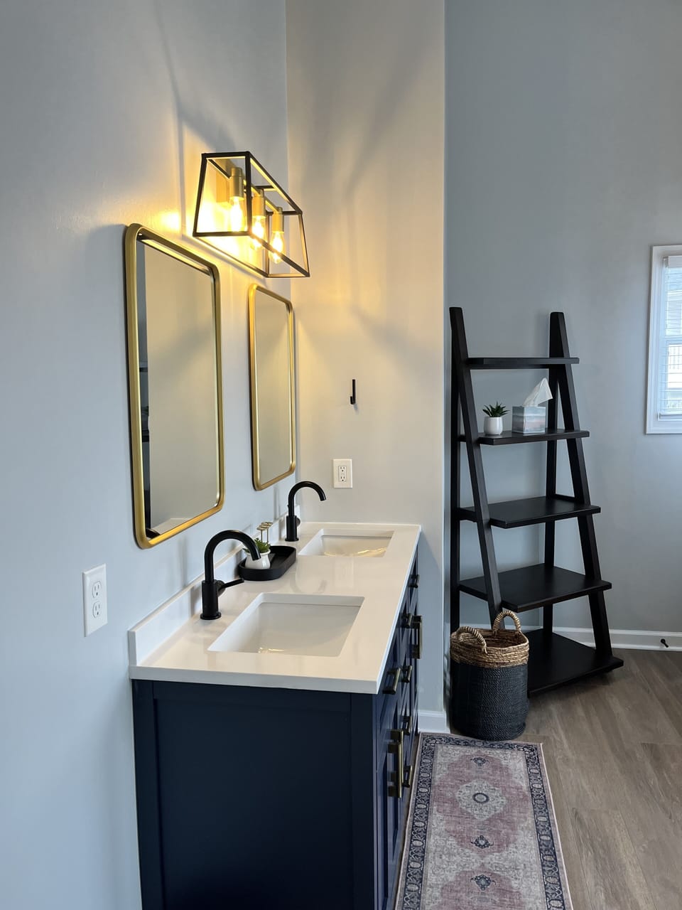 Master bath with double vanity