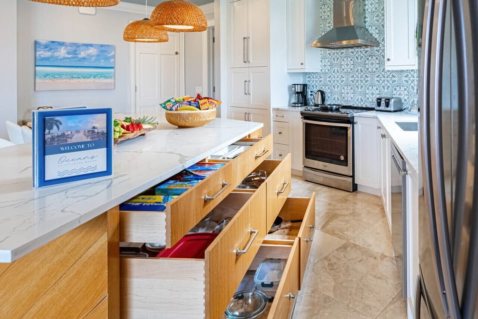 Kitchen stocked w/ everything you will need during your stay