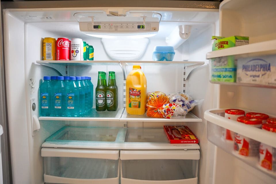 Complimentary stocked continental breakfast and drinks in the fridge