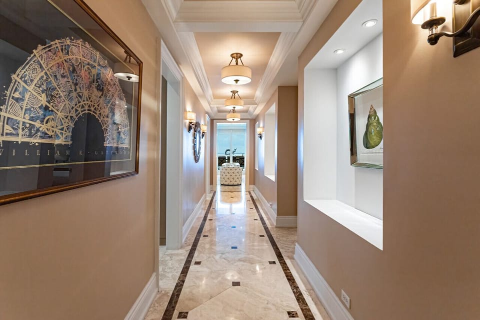 Hallway leading to bedrooms & living spaces