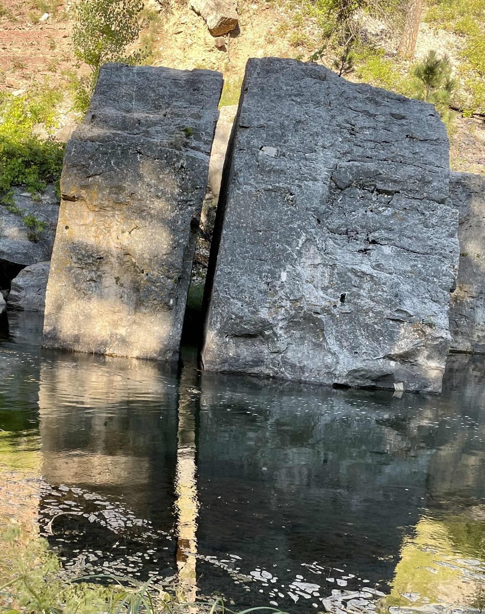 Another trail leads to "Split Rock"