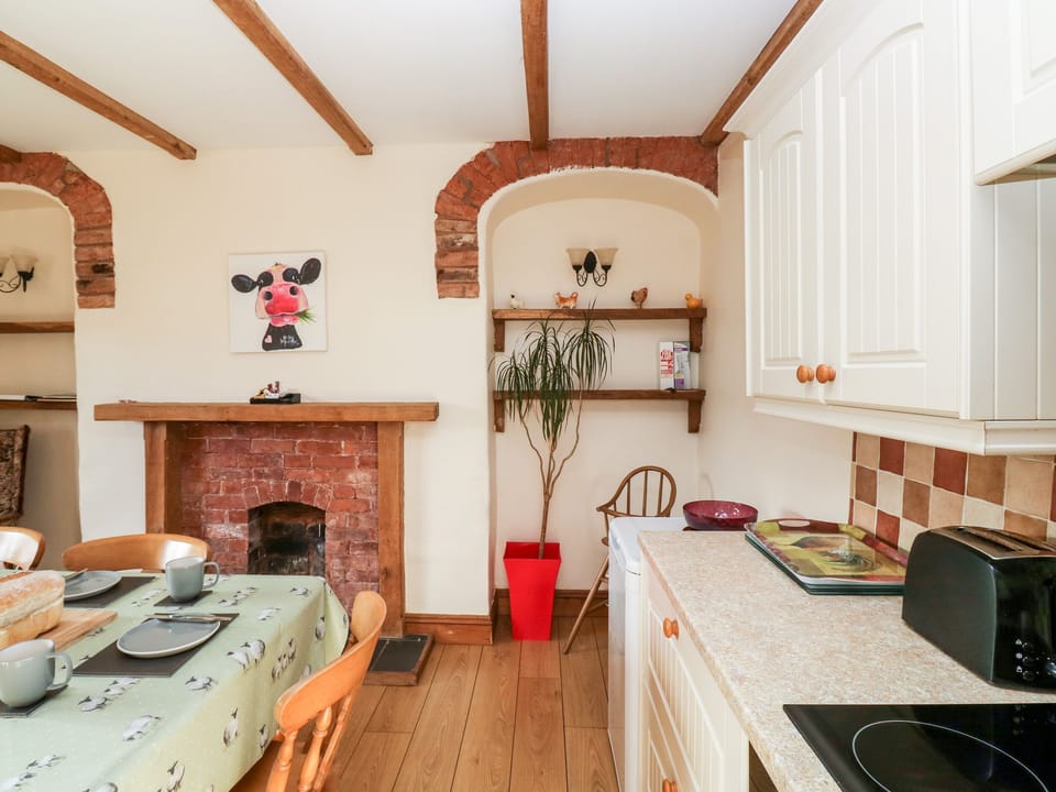 Fridge, dishwasher, electric kettle, toaster