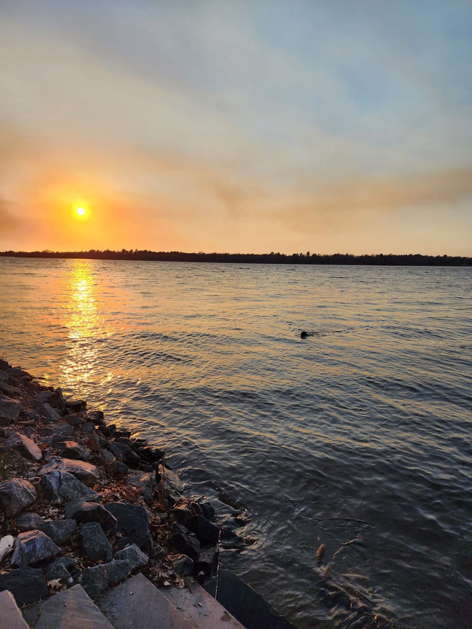 A typical sunset on Sunset River.