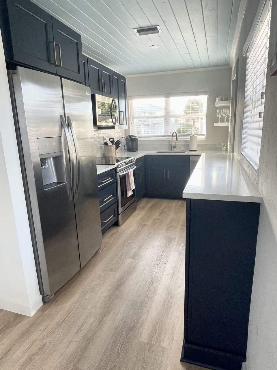 Roomy, fresh new kitchen.  Brand new appliances.