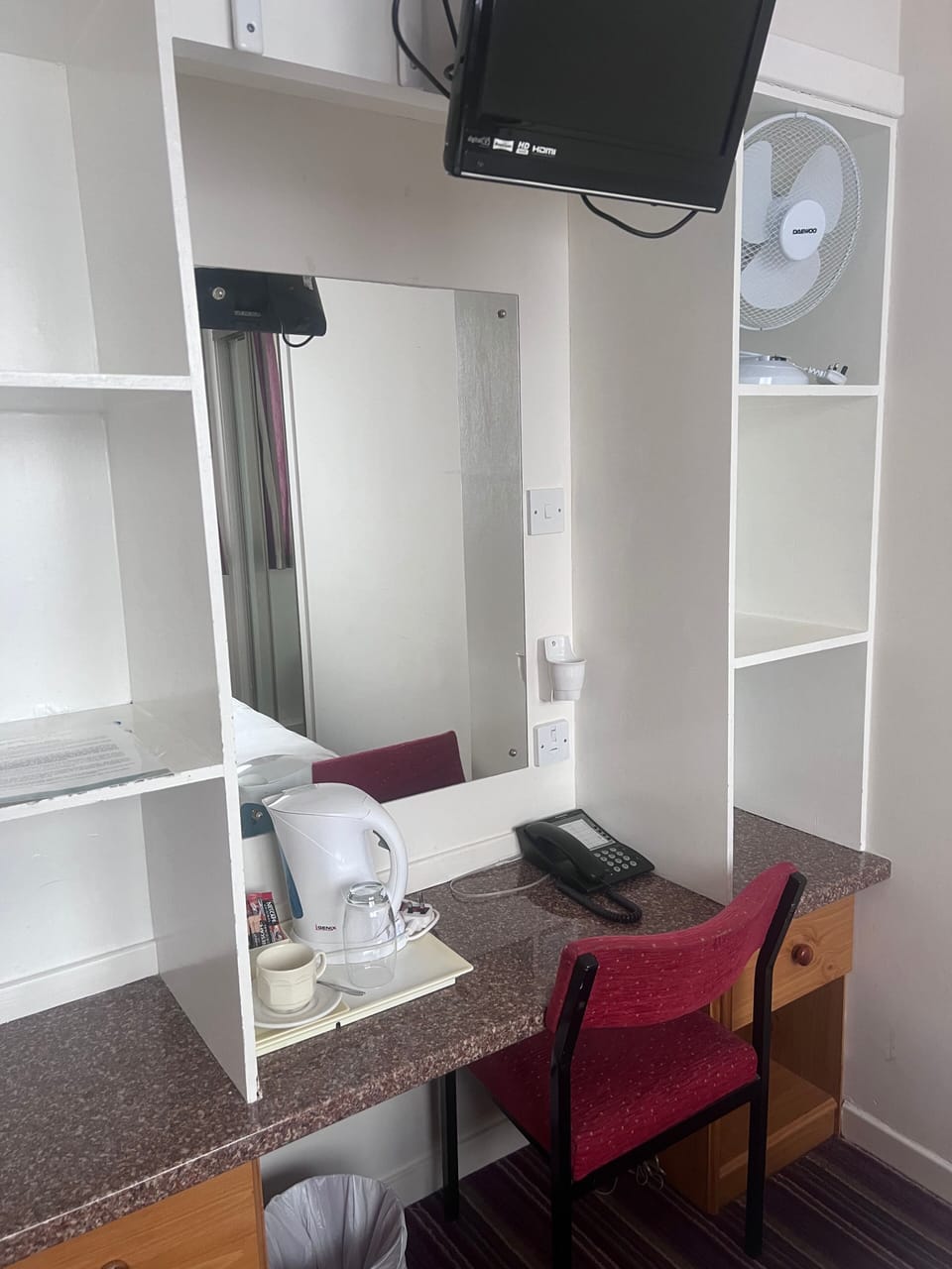 Double Room | Desk, iron/ironing board