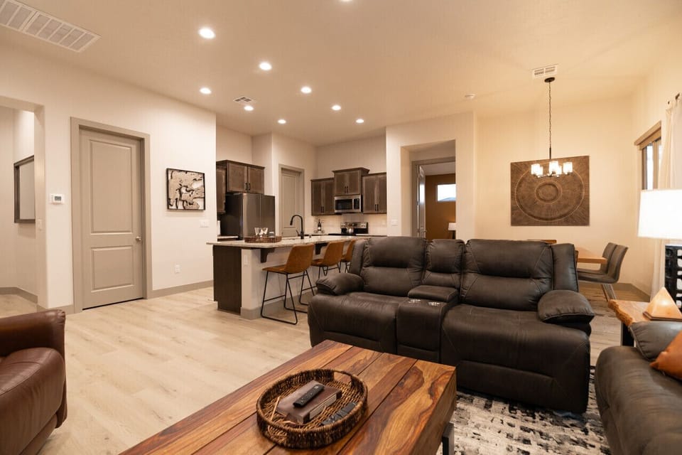 Open concept living area with quality furnishings.