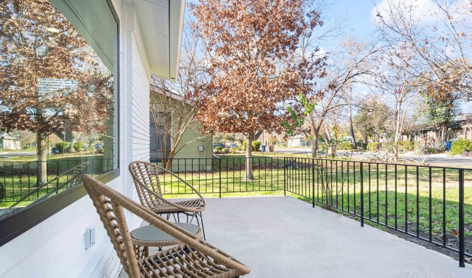 Bistro seating in the front of the house perfect for coffee