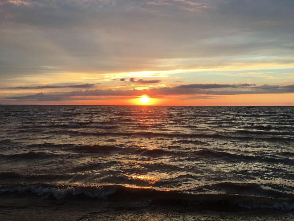 Another beautiful sunset at Beach 1.  Most days you can see Blue Mountain
