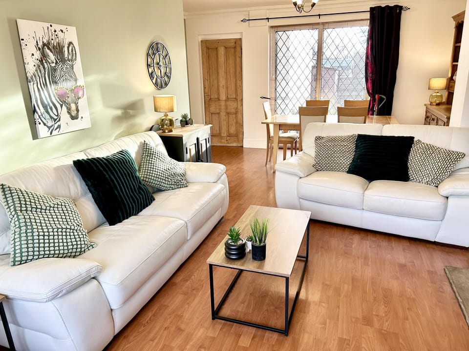 House | Living area | TV, fireplace