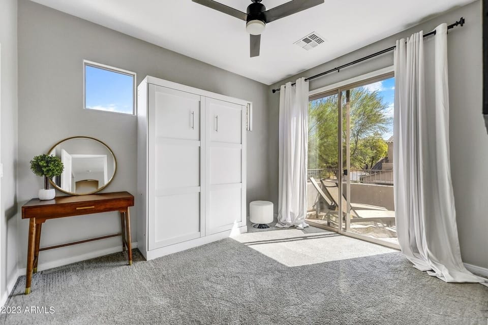 Second room with Murphy bed (queen bed is up in picture, left down at check in)