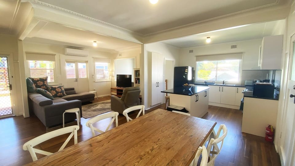 Lounge, dining, kitchen