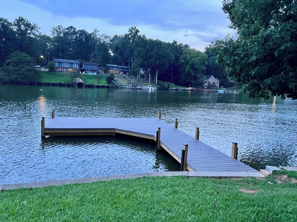 Brand new dock installed summer 2024. Ready for fishing, boating, and swimming!