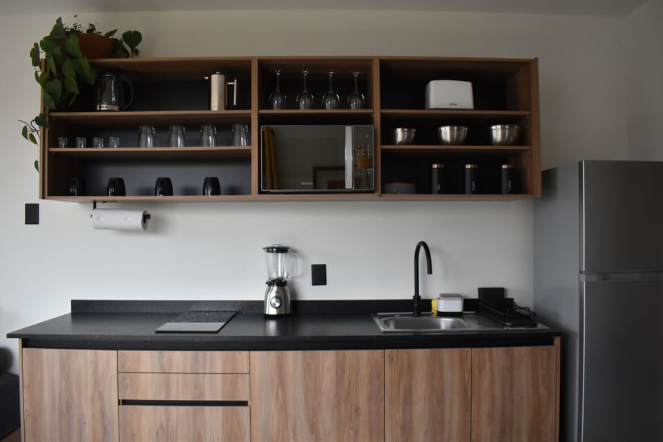Premier Room | Private kitchen | Full-size fridge, microwave, coffee/tea maker, blender