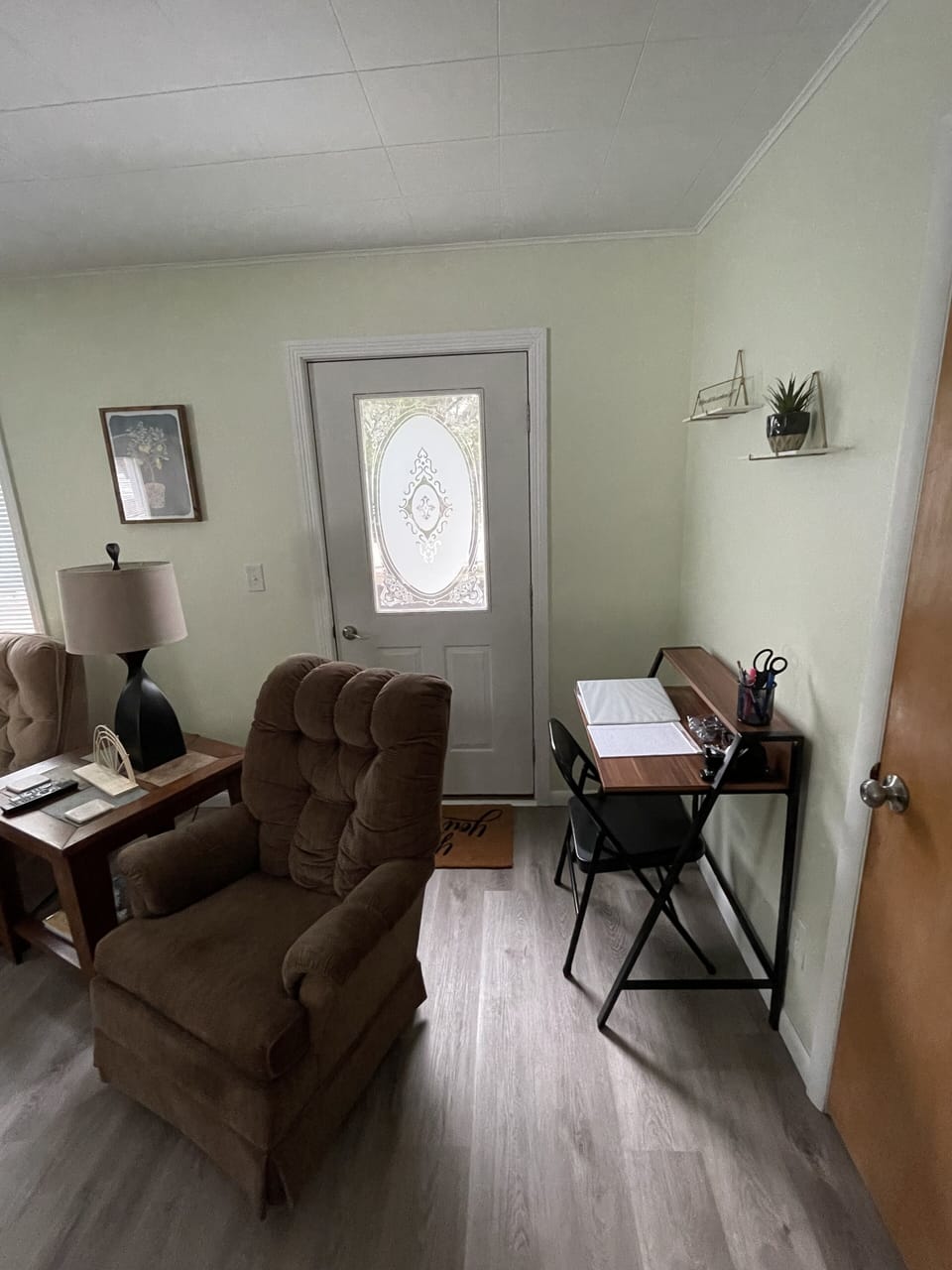 Small work area in the living room