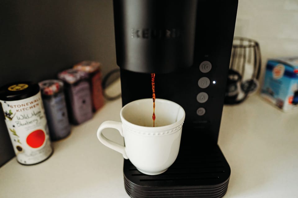 Coffee and tea provided during your stay