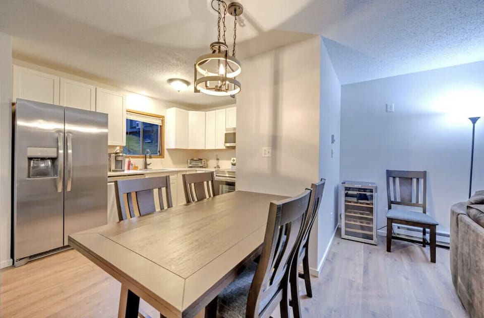 kitchen and dining area