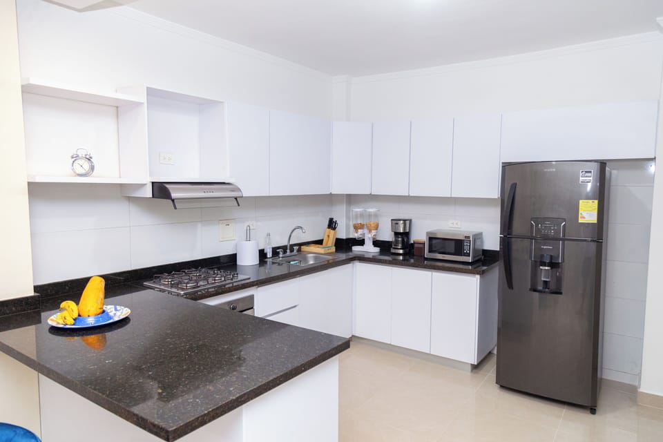 Shared fridge, microwave
