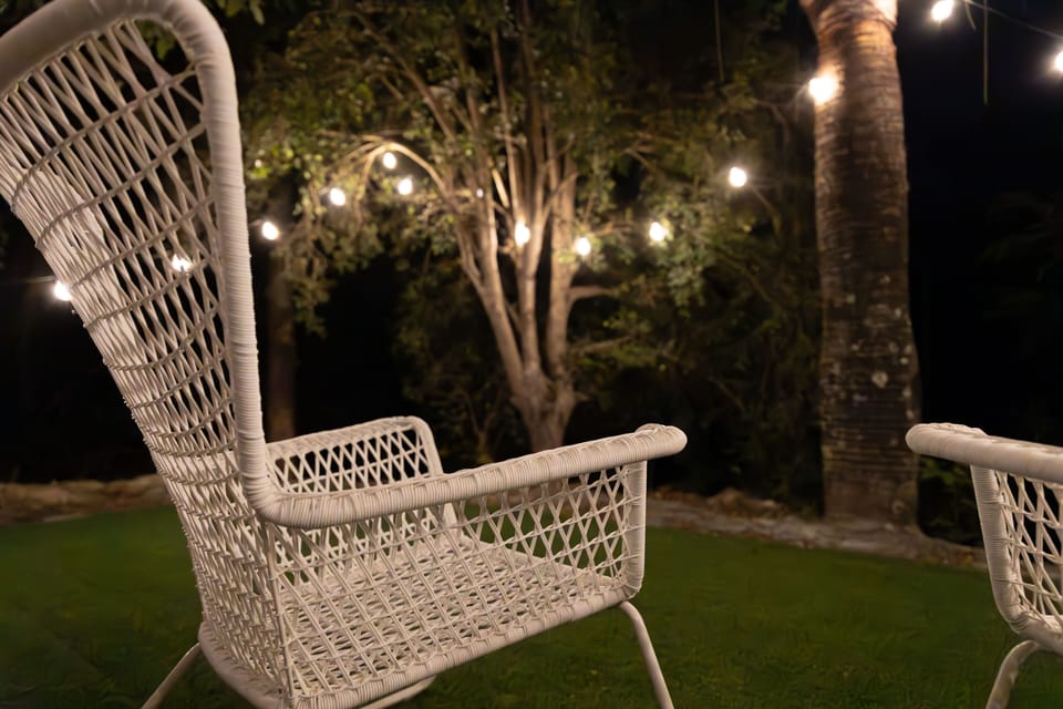 your private meditation area at night