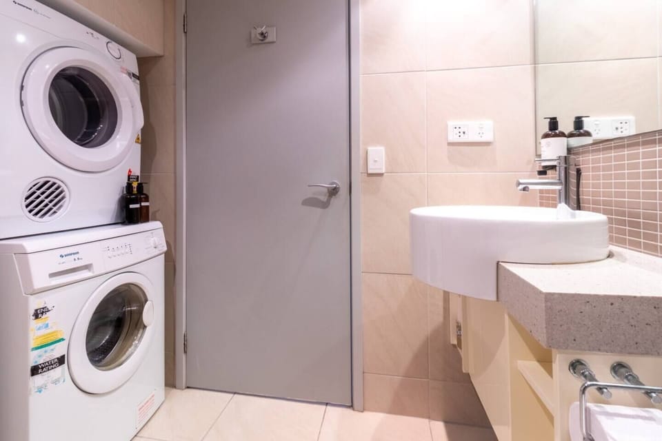 Washer and dryer inside the apartment