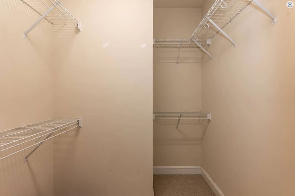 Walk in closet for those staying for a while.