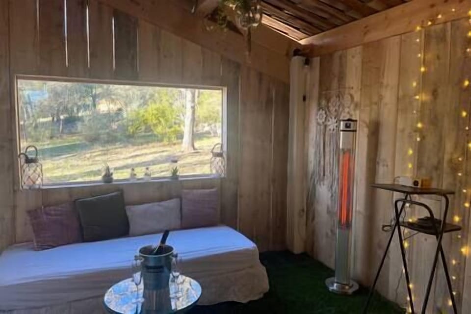 L’espace SPA est chauffé avec un chauffage rotatif à 3 positions 
