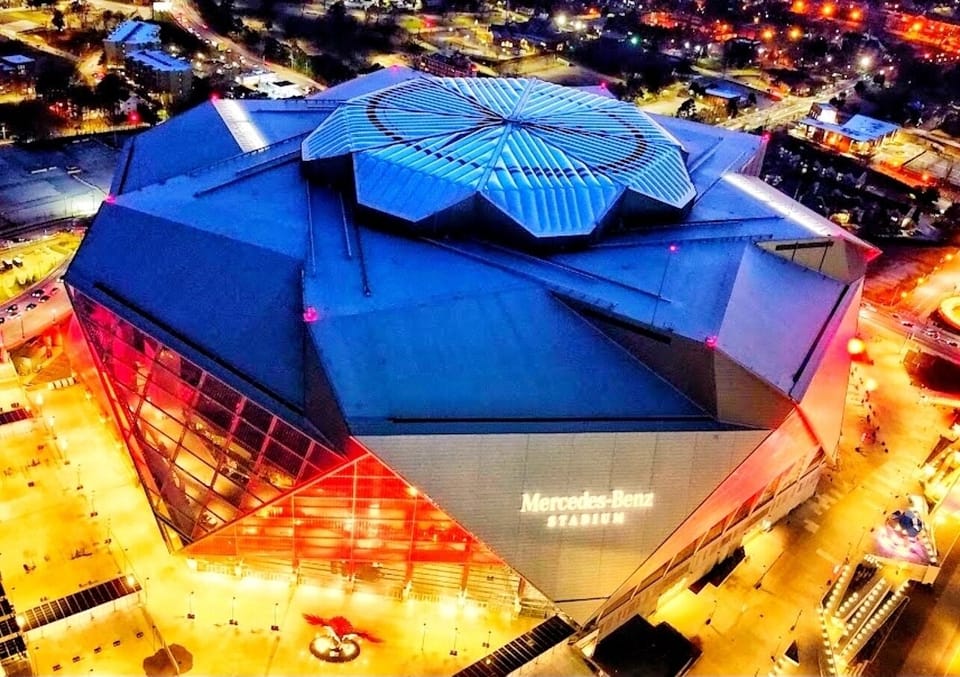 Mercedes Benz Stadium. Home of the Atlanta Falcons & Atlanta United Soccer Team.