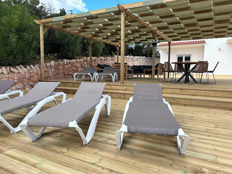Sun Loungers on lower Deck