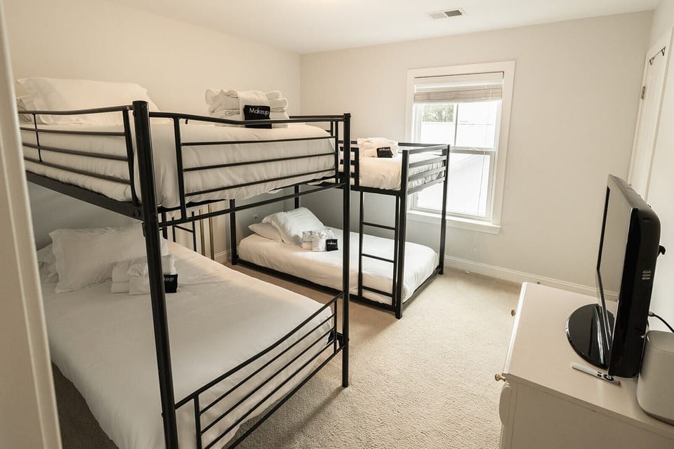 Bunk Guestroom contains two sets of twin sized bunk beds