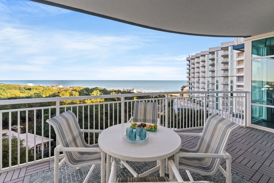 Private balcony with ocean views, perfect for morning coffee or evening wine.