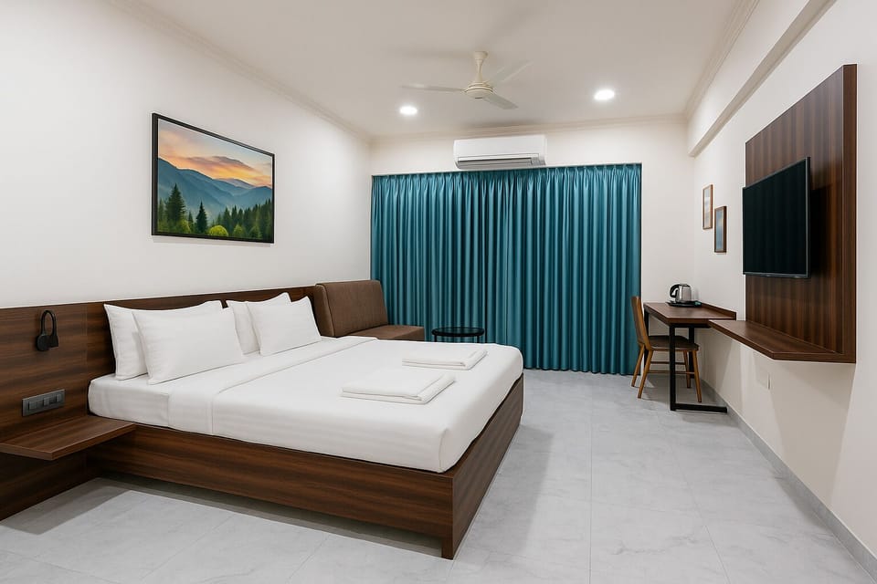 Deluxe Room | 1 bedroom, desk, laptop workspace, blackout drapes