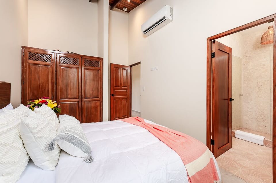 Each bedroom has its own closet.