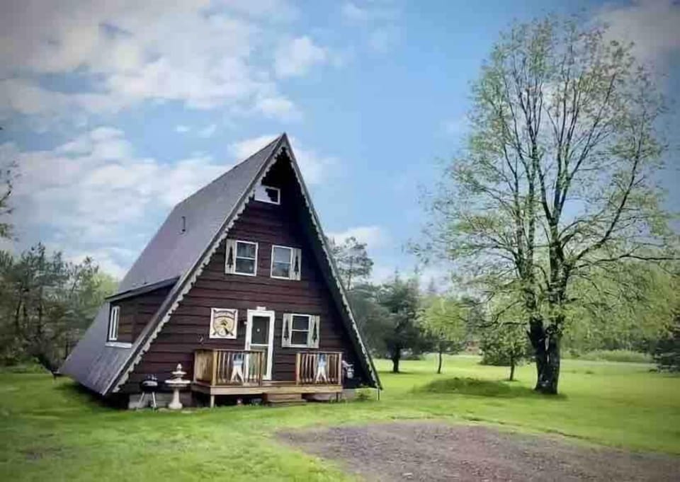 The summer view of our A-frame!