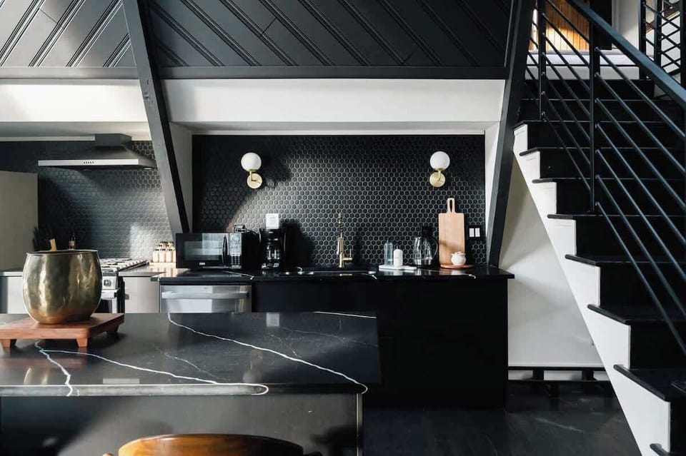 Open kitchen with large island