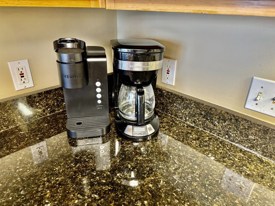 We offer a Keurig & a standard coffee maker!