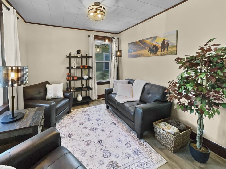 Elegant and comfortable seating to visit, talk on the phone, read a book.
