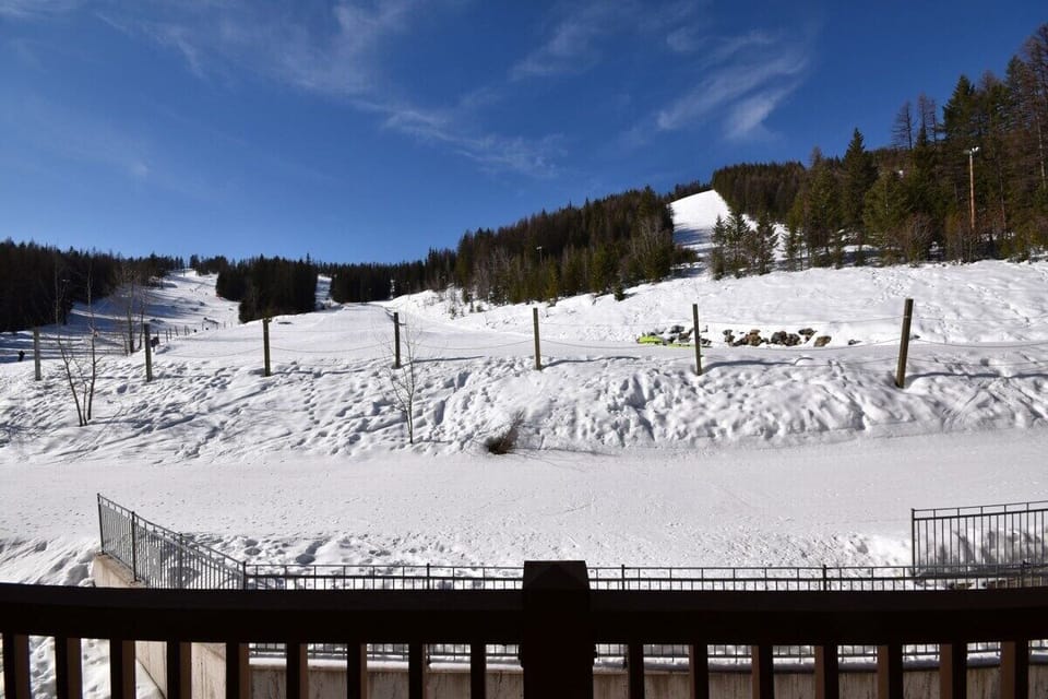 View of the ski slopes from the condo