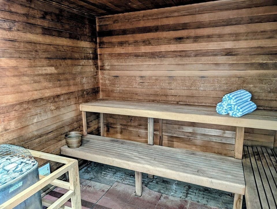 Sauna available to the guests of the Grand Lodge building, located at the clubhouse