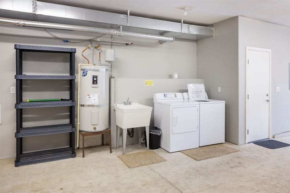 Washer and Dryer in the private Heated Garage
