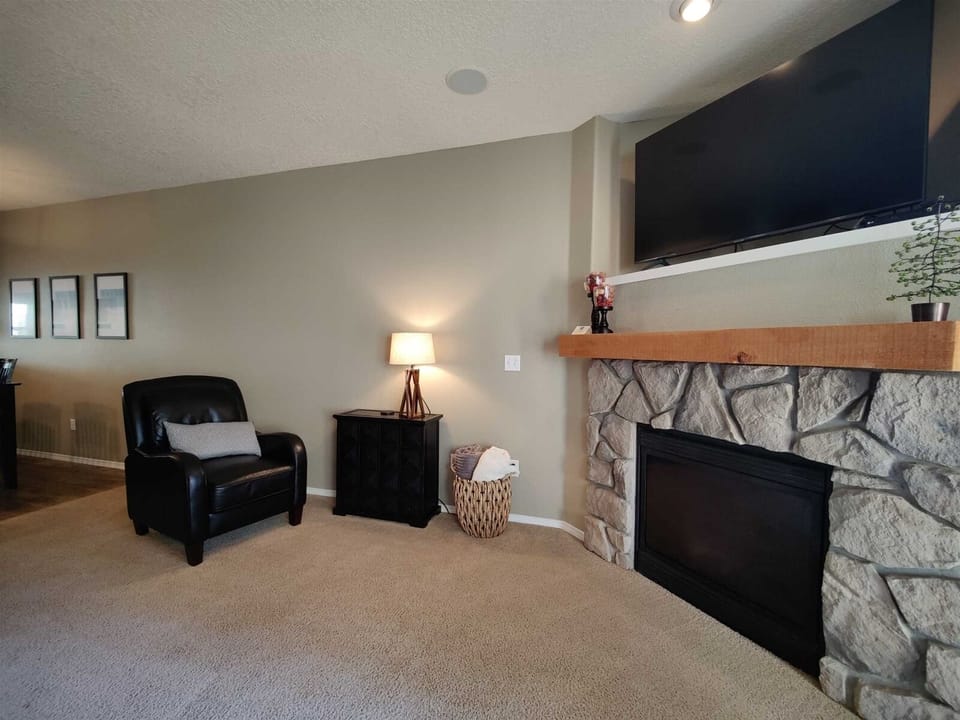 Fireplace and Cozy Chair in the living room