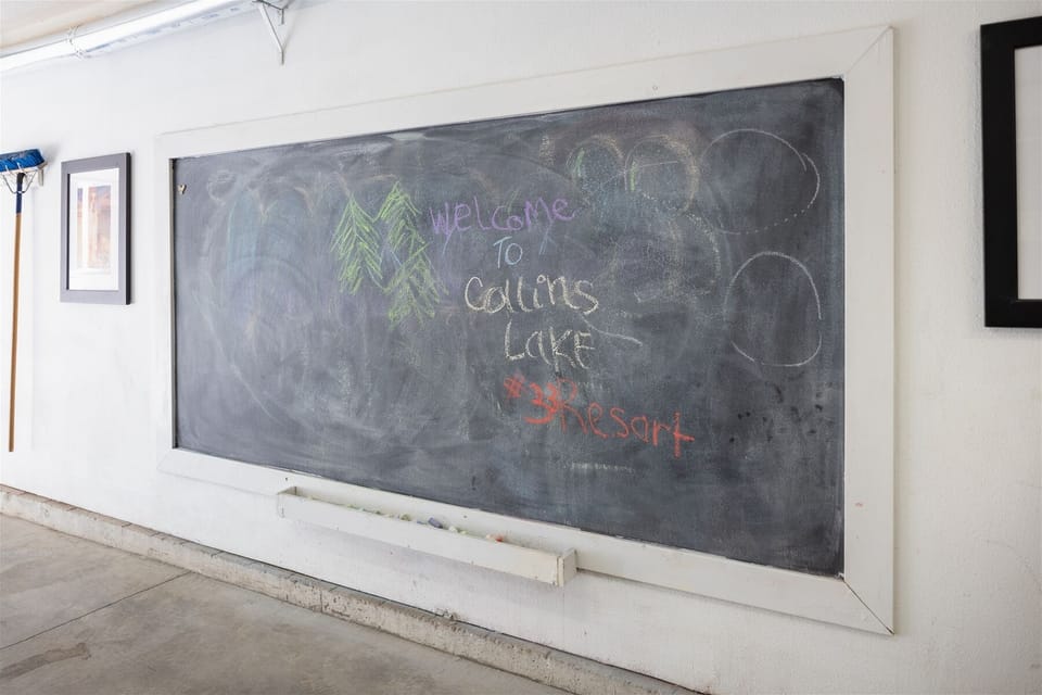 Large Chalkboard in Heated Garage