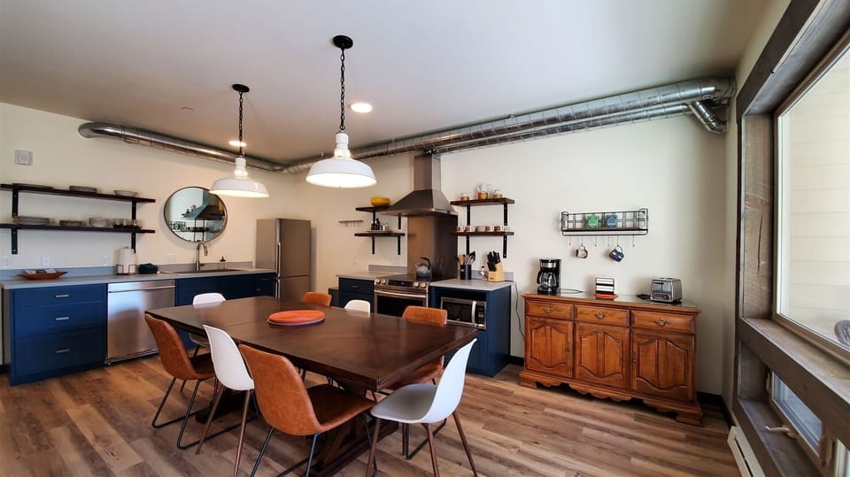 Large Dining Table and Generous Kitchen Space