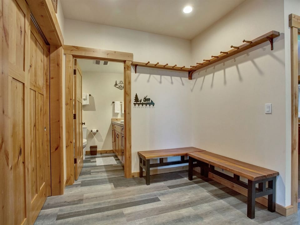 Mudroom Area with Guest Bathroom Access