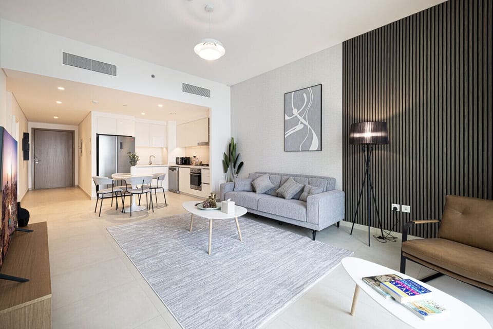 Spacious living area with natural light