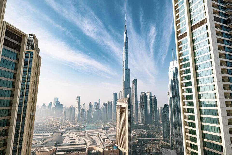 Stunning Burj Khalifa view from balcony
