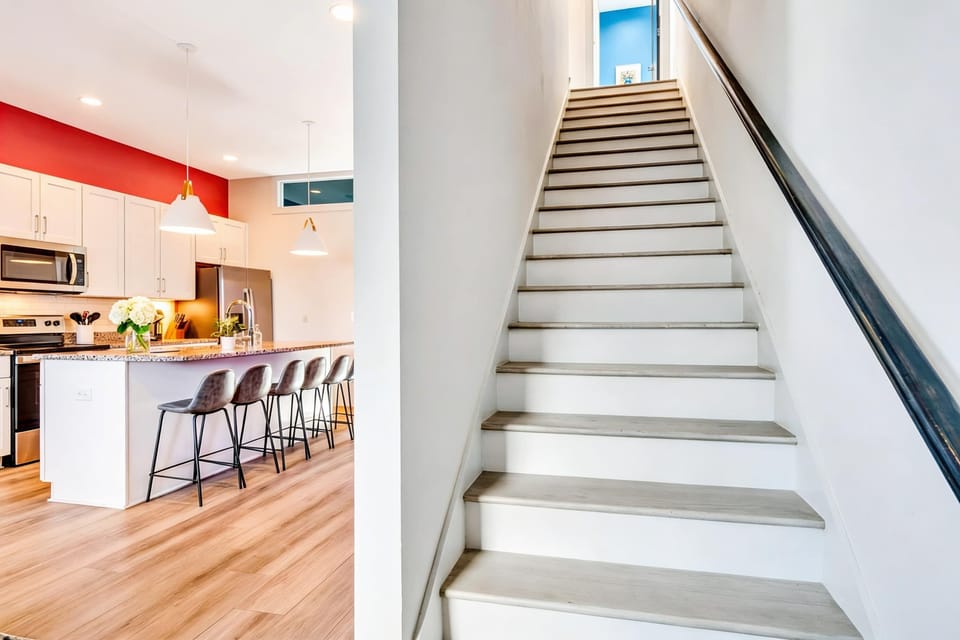 Multi-level layout spreads the sleeping spots and living spaces across three floors, letting groups of any size find their own rhythm