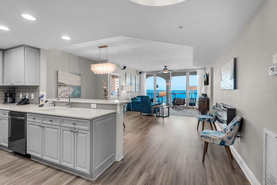Kitchen to living room view